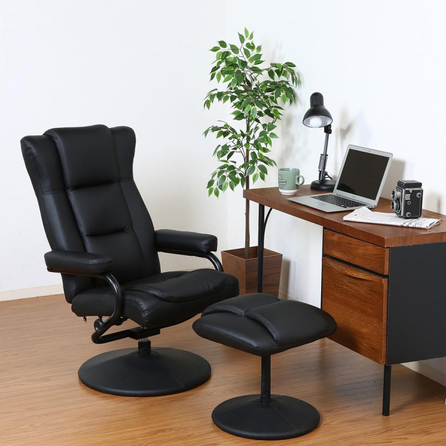 C/D:34848] パーソナルチェアー トニー PU／PVC BK