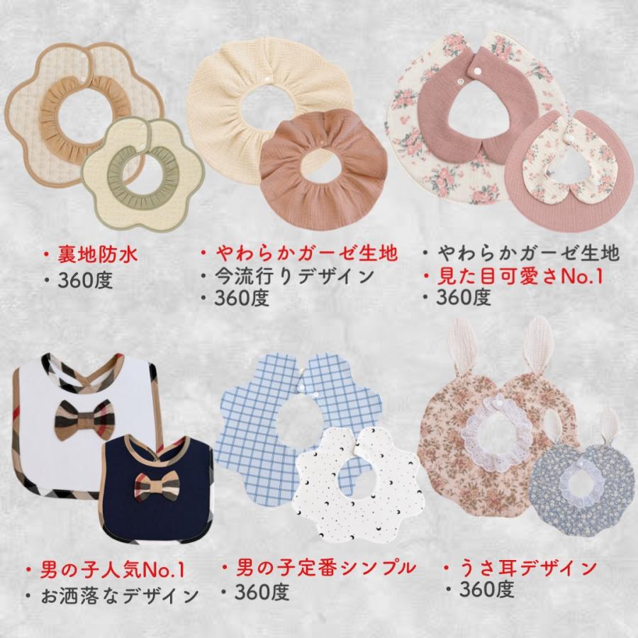 まんまる360度スタイ 刺繍 名入れ 名前入り 出産祝い プレゼント