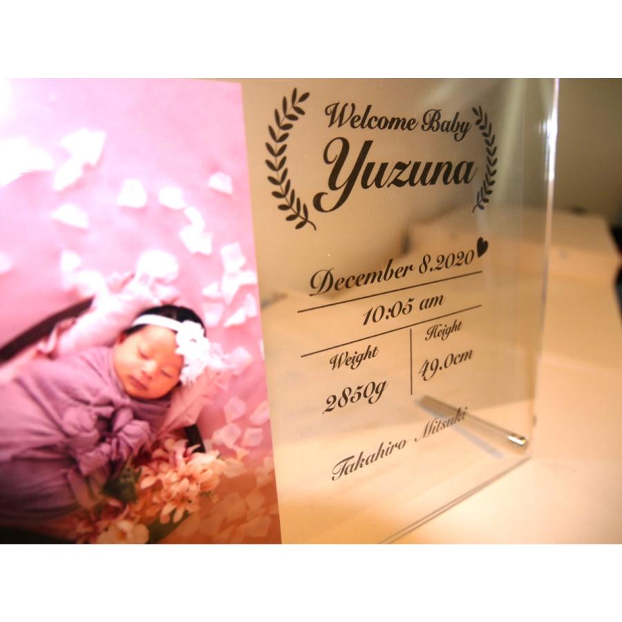 在庫あり 即出荷可 命名書 フォトフレーム クリアフレーム付き アルファベット 横 Materialworldblog Com