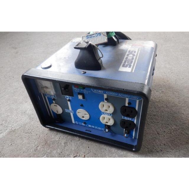 c3A【石東イサ050907(6)】変圧器 30アンペア 出力100/200V・入力100/200V 単相 TBO-300型 日動工業(大阪) 200V単相2本線 エアコン使用OK |  | 03