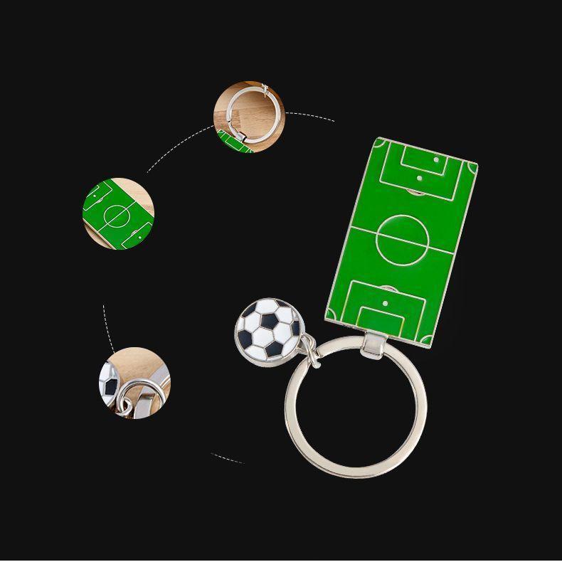 ❌サッカー好き- ̗̀ ෆ( ˶'ᵕ'˶)ෆ ̖́-新品キーホルダー直径約4 円形
