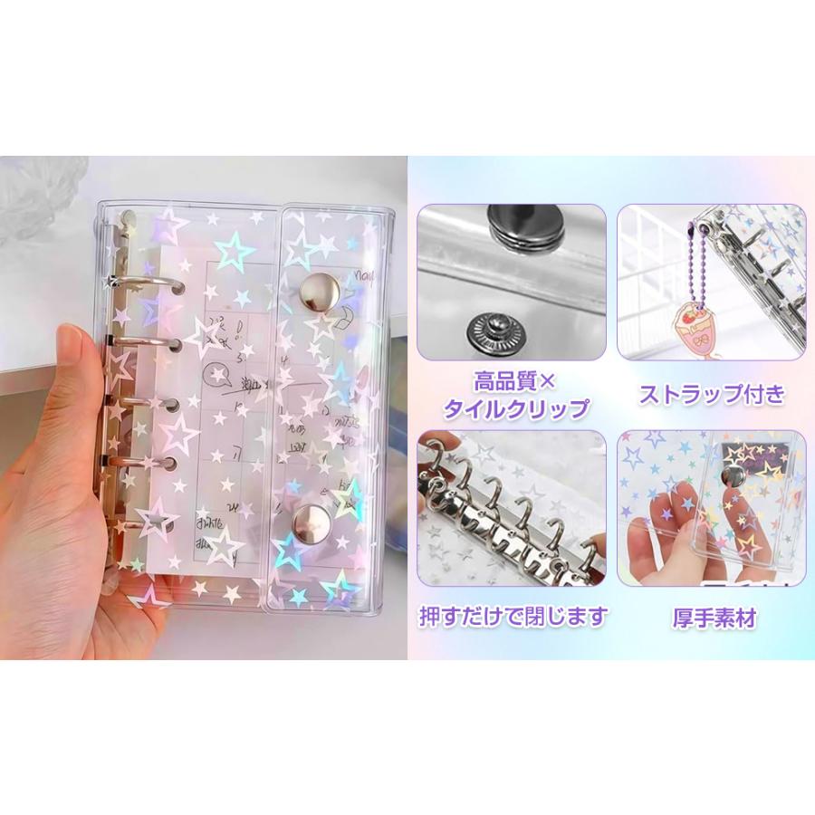 箱入り❤️プレゼントラッピング済❤️シール帳完成品A6サイズ13ページ＋レフィル５枚 シール帳 a6 a7 m5 リフィル20枚付き 透明 バインダー 6穴 シール収納