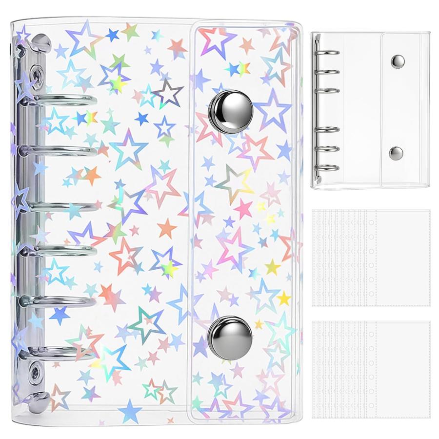 シール帳 a6 a7 m5 リフィル20枚付き 透明 バインダー 6穴 シール収納
