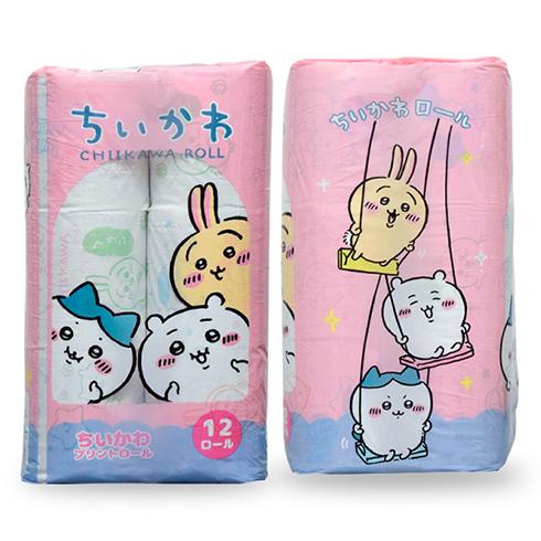 ちいかわロール　プリントロール　トイレットペーパー　12ロール×2個　24ロール 2個セット】 ちいかわ トイレットペーパー プリントロール 24ロール