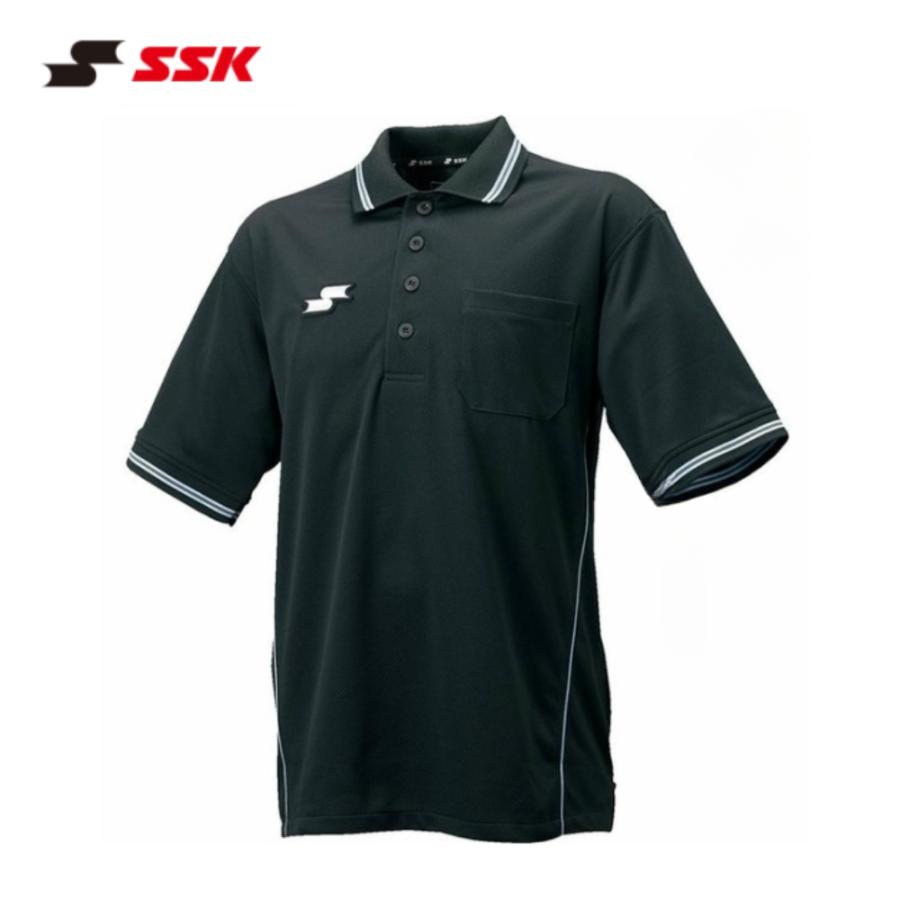 SSK レプリカ審判半袖シャツ（2018年〜モデル）ブラック M〜XO2  [UPWP1801R] NPB審判2018年〜使用モデル エスエスケイ 審判服 野球審判用 アンパイア用 ラッピング不可 SSK レプリカ審判半袖シャツ（2018年〜モデル）ブラック M〜XO2