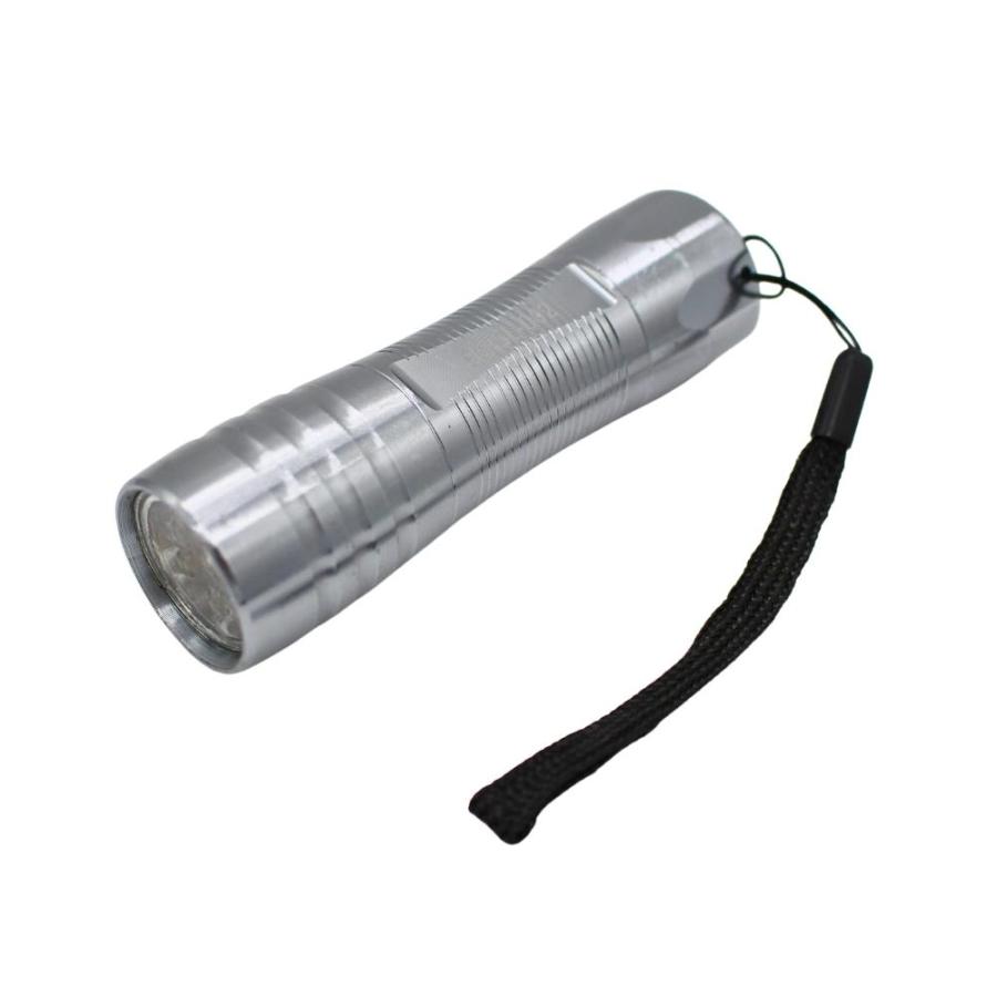 コンパクトLED懐中電灯 9灯 80ルーメン 単4乾電池使用(別売) 携帯 防災