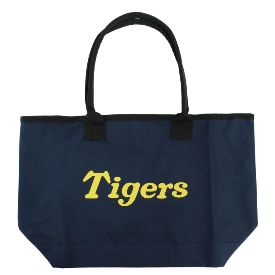 阪神タイガースグッズ Tigersトートバッグ ネイビー/グレー A3サイズ