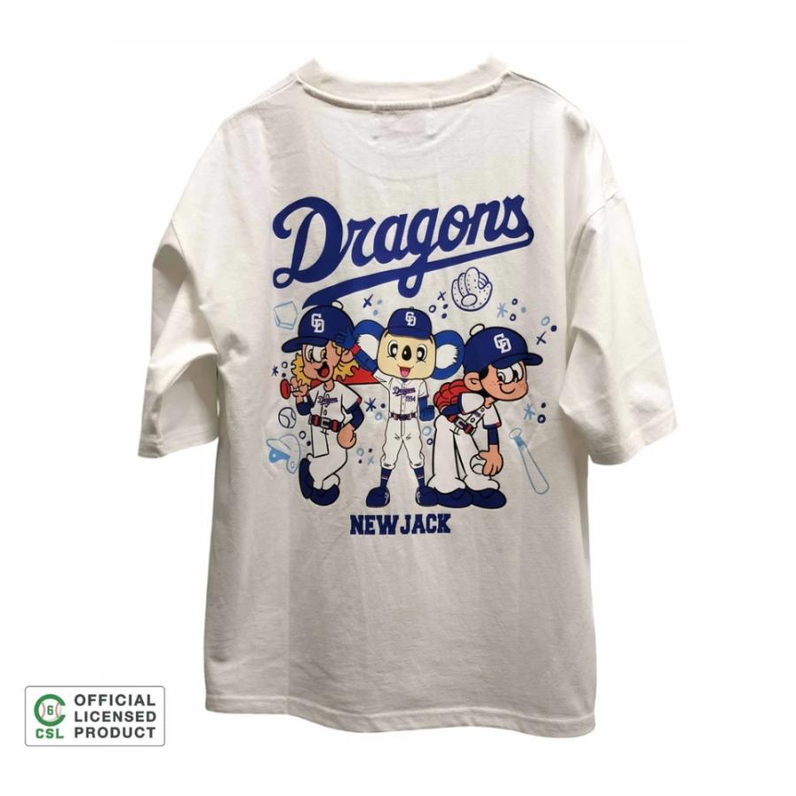 中日ドラゴンズ NEW JACK 半袖 Tシャツ ホワイト : 89キングダム