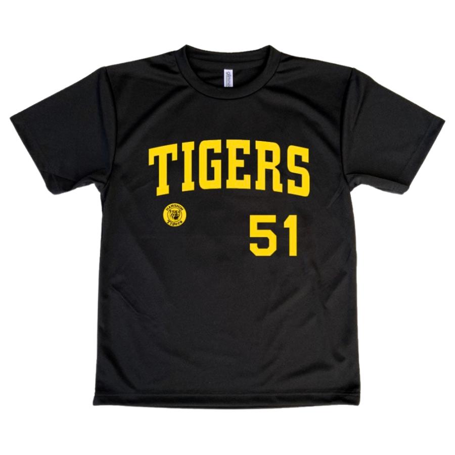 アウトレット】阪神タイガースグッズ 背番号Tシャツ (黒黄) Lサイズ