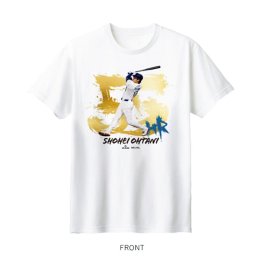大谷翔平 ドジャースグッズ「55 HOME RUN」Tシャツ ホワイト/ブルー
