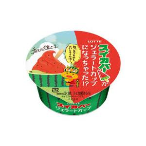 アイス ロッテ スイカバージェラートカップ 125ml×24個 新商品 差し入れ 人気 誕生日 パーティー プレゼント デザート 新商品 限定 熱中症対策 合宿 差し入れ | ロッテ