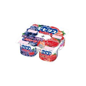 森永 ビヒダスヨーグルト ブルーベリーミックス＆ストロベリー 75g×4ポット 6個入り 新商品 差し入れ タンパク質 デザート 誕生日プレゼント おやつ | ビヒダス