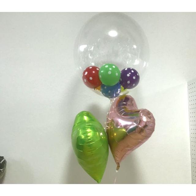 ドット入りハート　バルーン　ギフト 発表会 お誕生日会 発表会 結婚式 ギフト 飾り付け　装飾 バルーン 電報　サプライズ | 