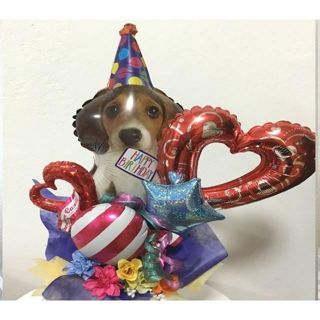 ハッピーバースディわんこ　バルーン　ギフト 発表会 お誕生日会 発表会 結婚式 ギフト 飾り付け　装飾 バルーン 電報　サプライズ | 