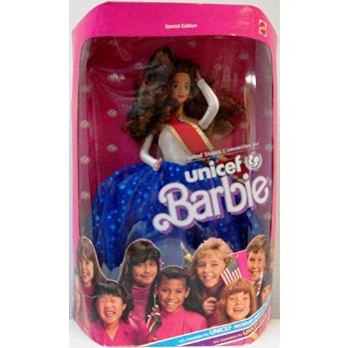 - CAUCASION BRUNETTE UNITED STATES COMMITTEE FOR UNICEF Barbie Doll 1989 NO