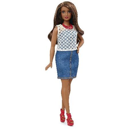 販売用 [バービー]Barbie Fashionistas Doll 32 Dolled Up Denim Curvy DPX68 [並行輸入品]