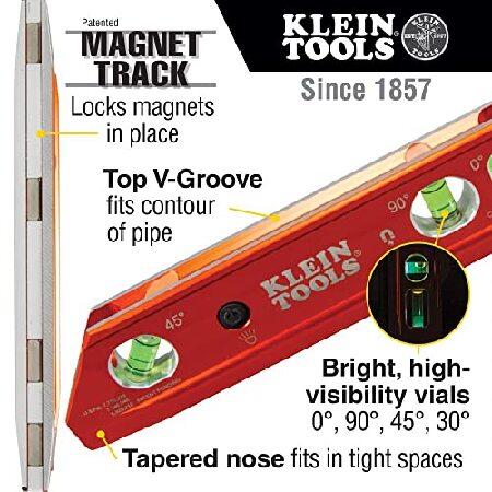 無料オーダー KLEIN TOOLS 935Rアルミ魚雷レベル、希土類磁石