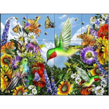 セラミックタイル壁画　Save　the　Lori　20　on　Bees　6&quot;　Tile　by　Mural　Tile　キッチンBacksplash　バスルームシャワー　Schory　15-632-3024-6C