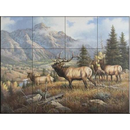 セラミックタイル壁画　Aspen　Meadow　by　Tile　バスルームシャワー　Judy　Mural　Tile　Gibson　on　6&quot;　15-707-3024-6C　20　キッチンBacksplash