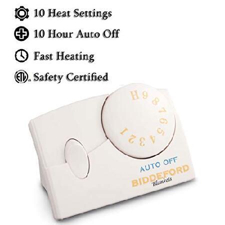 Biddeford 2061-9032138-302 マイクロプラッシュ シェルパ 電気毛布 フルクラレット 