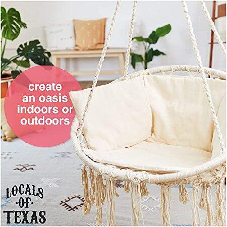Locals of Texas Hammock Chair Macrame Swinging Hanging Chairs with the Ha