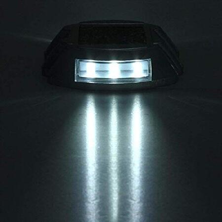 Solar　Dock　Light　Cast　Light　6LED　On　Auto　Waterproof　Off　Deck　Solar　Aluminum