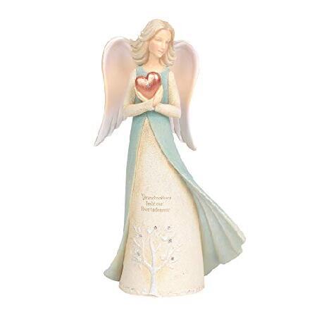 超爆安  Enesco Foundations Grandmother Heart Angel Figurine 7.05" Multicolor オブジェ、置き物
