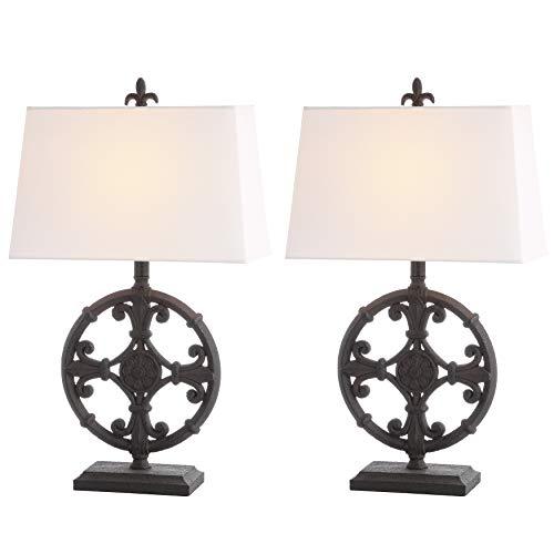 TBL4224A-SET2 Table Lamps - Lighting by Safavieh Safavieh TBL4011A-SET2 Lighting Collection Adele Antler 16\" Silver