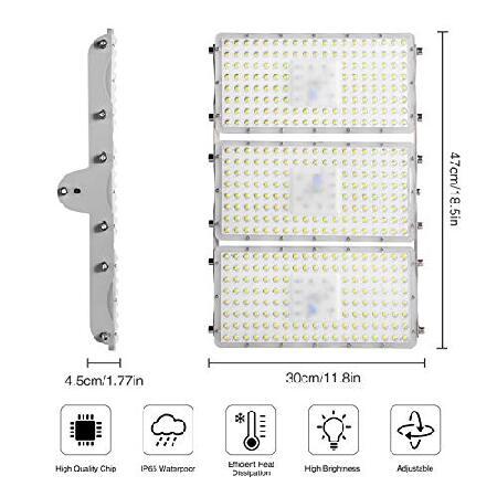 Viugreum　10　Pack　Security　LED　27000LM　Light,　Flood　Waterproof　Work　300W　Light,　Lights,　Daylight　White(6000-6500K)　IP65outdoor　Landscape　Spo　Floodlight