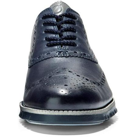 激安買い取り Cole Haan オックスフォード Zerogrand Wing Ox Wp マリンブルーネイビーインク反射。 7 UK