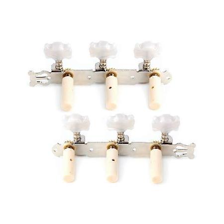 正規品ですので安心 Metallor Guitar Tuning Pegs Machine Heads Tuning Keys Tuners for Classical Guitar Single Hole 3L 3R Chrome. (G311)