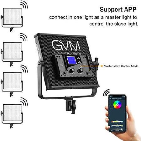GVM RGB Video Lighting Panel - Studio Light Panel 8 Modes Lighting Scenes Fill Light Panel 3200K~5600K CCT Video Lighting Panel with APP Control Photo テレビ、オーディオ、カメラ カメラアクセサリー OC2413991242(21165円)