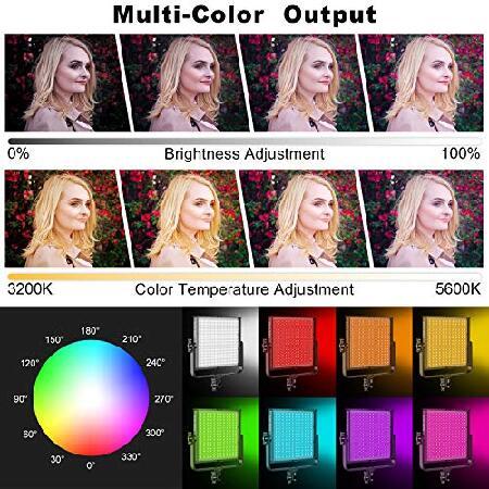 GVM RGB Video Lighting Panel - Studio Light Panel 8 Modes Lighting Scenes Fill Light Panel 3200K~5600K CCT Video Lighting Panel with APP Control Photo テレビ、オーディオ、カメラ カメラアクセサリー OC2413991242(21165円)