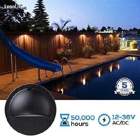 LEONLITE　Low　Voltage　Step　Lights,　LED　170lm　Deck　Eqv.,　Landscape　25W　Railin