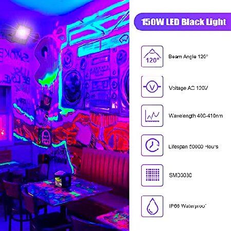 150W　LED　UV　Glow　Black　Stage　for　Light　IP66　Hallow　UV　Lights　Light,　LED　Pack,　Wash　for　Flood　Black　Black　DJ　Party,　Party,　Black　Outdoor　Light　Lights