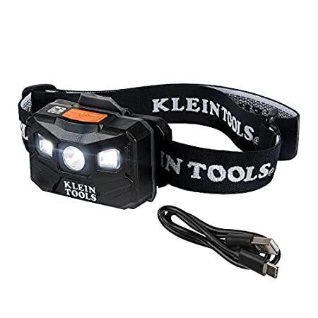 Klein　Tools　56048　Rechargeable　Headlamp,　Running,　Outdoor　Auto-Off　lms,　for　All-Day　400　Work,　Runtime,　Fabric　Strap,　Hiking　LED　Adjustable