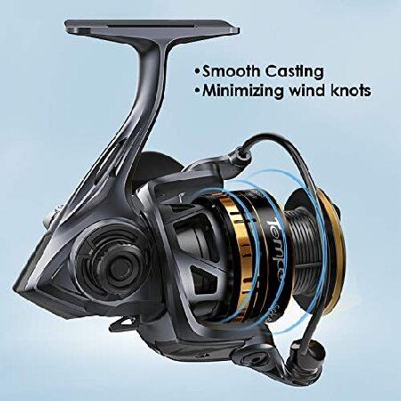 販売 Tempo Fishing Reels Spinning Reel， Smooth 9 and 1 Sealed Ball Bearing， Max