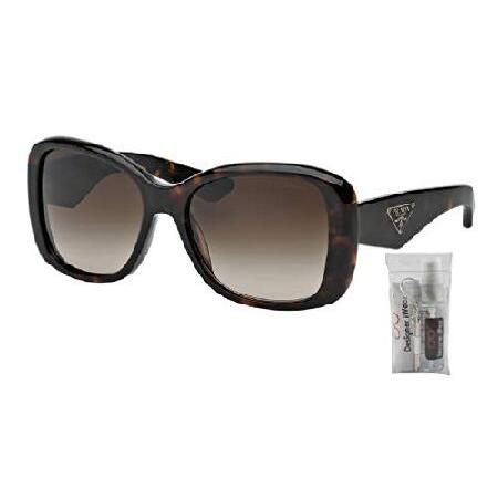Prada PR32PS HERITAGE 2AU6S1 57M Havana/Brown Gradient Square Sunglasses For Women - 1