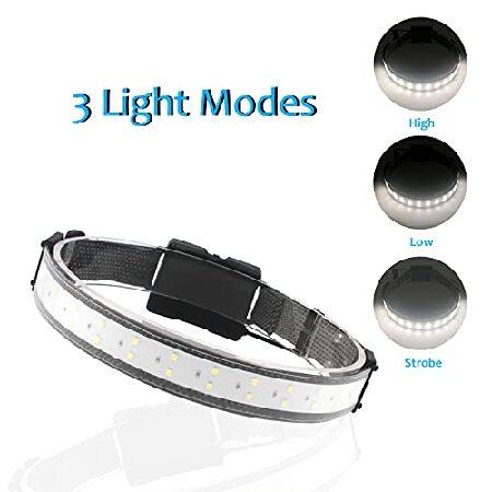 Bright　Wide　Beam　Lightweight　for　210°　Head（Batteries　Headlamp　Flashlight　Headlight　Mode　Not　Pa　AA　Powered　Battery　Headband　Light　LED　Included）,