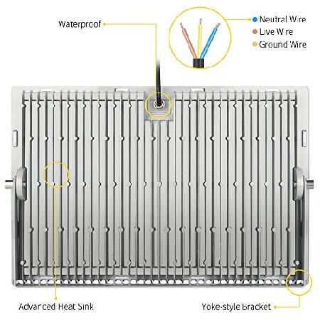 500W　Led　Flood　50000lm　Light　Super　Cold　Floodlight　Outdoor,　6000K　Bright　Garden,　Outdoor　Security　IP67　Light　White　Yard,　Landscape　LED　Waterproof　for