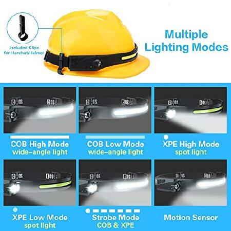 Rechargeable　Headlamps,　COSOOS　Spotlight,　Lamp　Bright　230°　Sensor　Head　LED　Wide　Lumen　Flashlight,　Headlamp　Lightweight　Mode,　wit　Beam　＆　2.4oz　1000