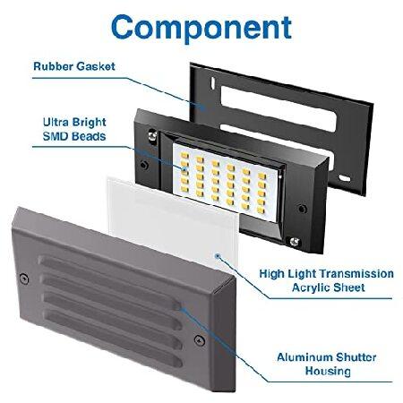 SUNVIE　Low　Voltage　Step　Lights　with　LED　Lights　5W　Outdoor　Horizontal　Stair