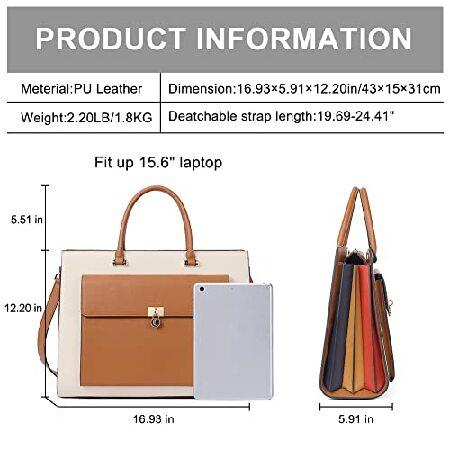 ビンテージ CLUCI Briefcase for Women Fashion Vegan Leather 15.6 Inch Laptop Slim Large