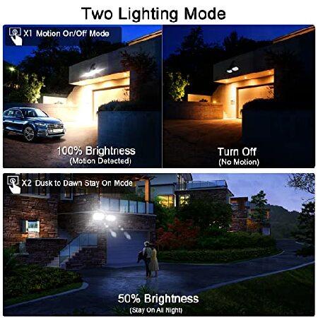 EMANER　Outdoor　Motion　Solar　Dawn　to　or　Light,　Flood　Lights,　On　Wireless　Solar　On　Off　Motion　Dusk　Lights　2-Mode,　Security　Solar　Stay　Landscape　Powered,