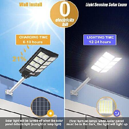 INSDEA　500W　LED　Waterproof　Solar　Light,　Street　IP65　Arm　Security　to　＆　Pole,　Solar　Solar　Outdoor　Flood　Dawn　LED　Remote　Control　with　Dusk　Lights　Light
