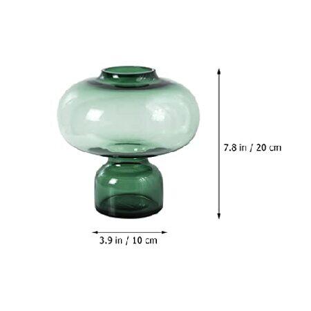 【逸品】 Clear Glass Vases Balloon Jug: Round Flower Vase Farmhouse Tabletop Centerp