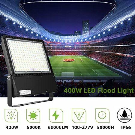 WHLED　400W　Outdoor　IP66　5000K　60,000LM(150LM　Fixture,　Warehouse,　Flood　Light　LED　Lighting　for　Lot,　W),　Playgrou　Daylight,　Parking　100-277V,　Waterproof