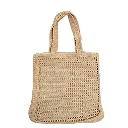 【超お買い得！】 Handwoven Straw Bag Shoulder Handbag Bag Beach Straw Soft Bag Purse Vintage トートバッグ
