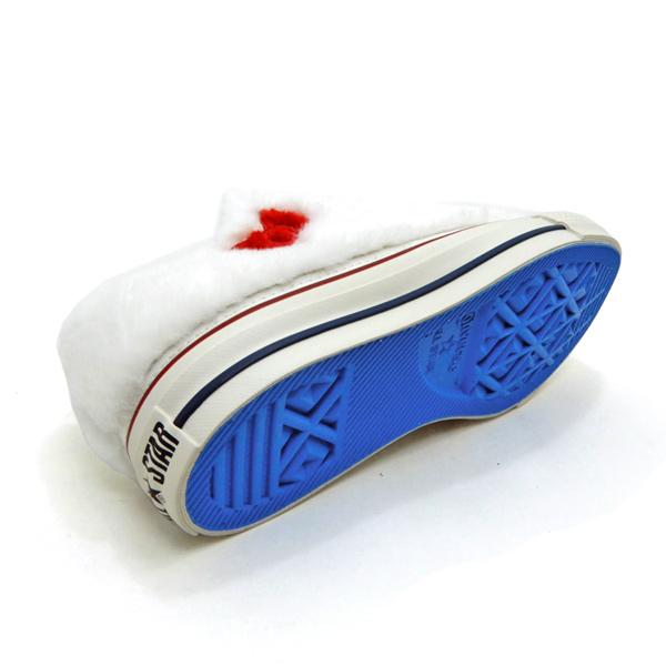【新品】CONVERSE×HELLO KITTYコラボ白ボアローカットスニーカー CONVERSE コンバース ハローキティ スニーカー レディース ボア
