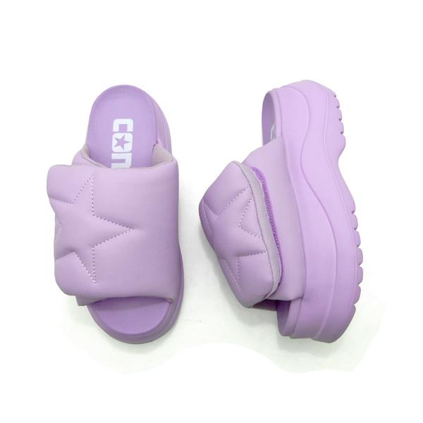 CONVERSE（コンバース） レディース 厚底 サンダル 紫 チューイー